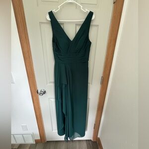 Pine Azazie Bridesmaid dress